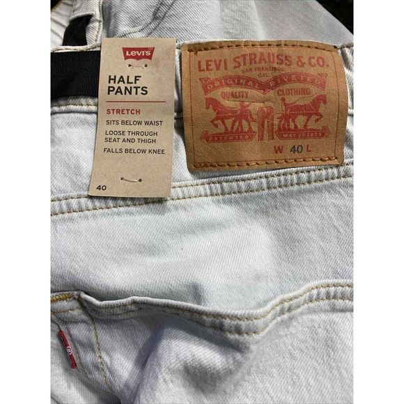 Levi's Men's Half Pants Shorts Light Wash Size 40 Jean Shorts - Picture 9 of 11